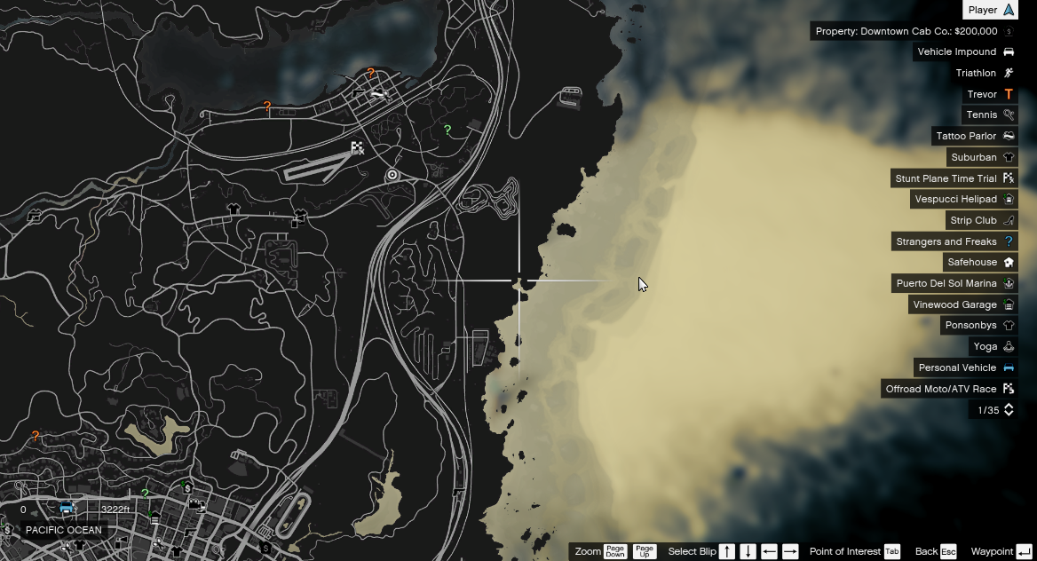 beach gta 5 location